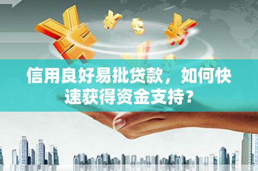 尚义信用良好易批贷款，如何快速获得资金支持？