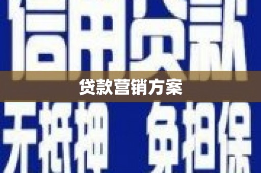 尚义贷款营销方案