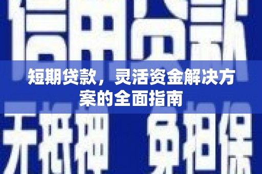 尚义短期贷款，灵活资金解决方案的全面指南