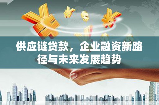 尚义供应链贷款，企业融资新路径与未来发展趋势
