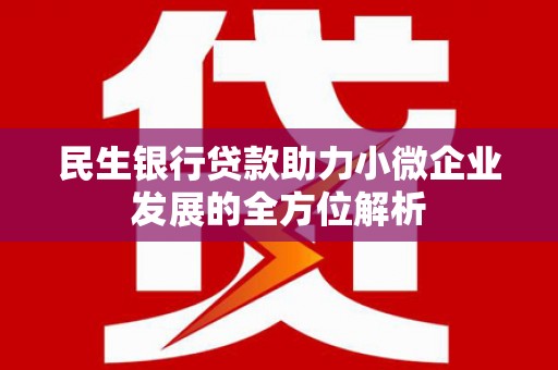 尚义民生银行贷款助力小微企业发展的全方位解析