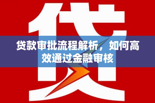尚义贷款审批流程解析，如何高效通过金融审核