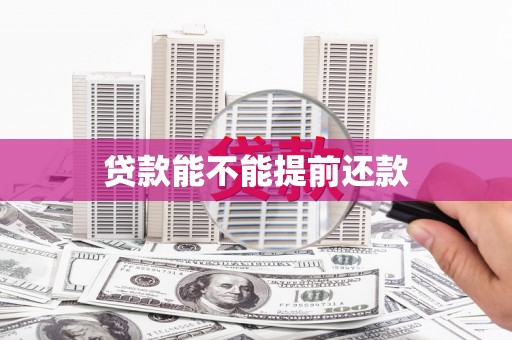 尚义贷款能不能提前还款