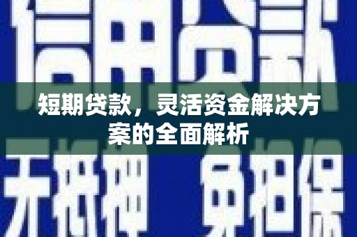 尚义短期贷款，灵活资金解决方案的全面解析