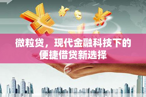 尚义微粒贷，现代金融科技下的便捷借贷新选择