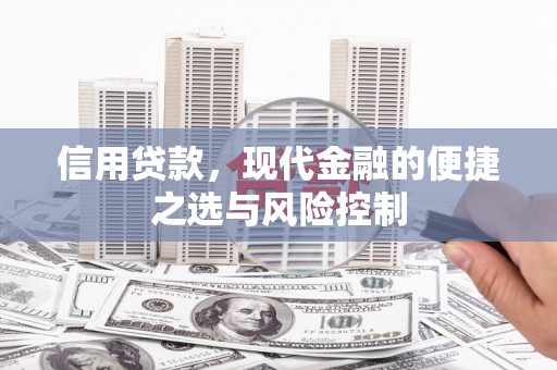 尚义信用贷款，现代金融的便捷之选与风险控制