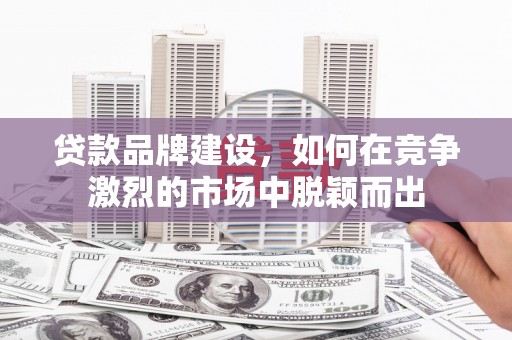 尚义贷款品牌建设，如何在竞争激烈的市场中脱颖而出