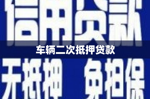 尚义车辆二次抵押贷款