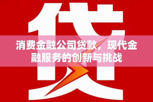 尚义消费金融公司贷款，现代金融服务的创新与挑战