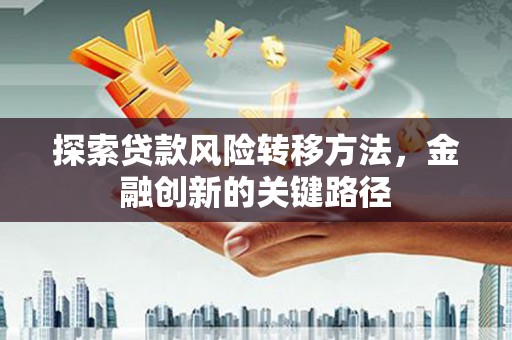 尚义探索贷款风险转移方法，金融创新的关键路径