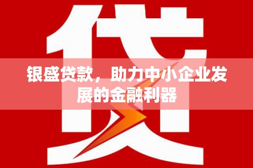 尚义银盛贷款，助力中小企业发展的金融利器