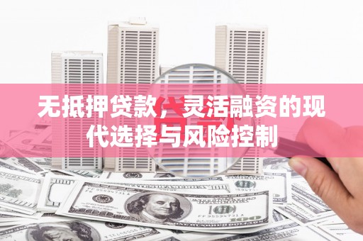 尚义无抵押贷款，灵活融资的现代选择与风险控制