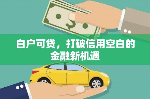 尚义白户可贷，打破信用空白的金融新机遇