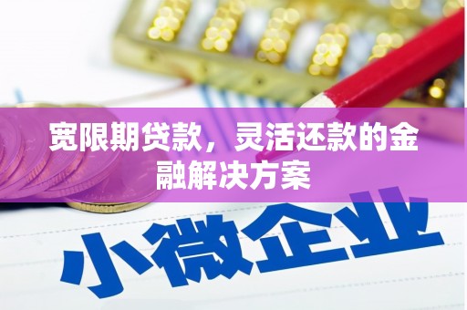 尚义宽限期贷款，灵活还款的金融解决方案