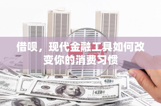尚义借呗，现代金融工具如何改变你的消费习惯