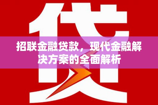 尚义招联金融贷款，现代金融解决方案的全面解析