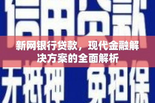 尚义新网银行贷款，现代金融解决方案的全面解析