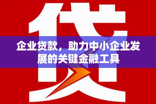 尚义企业贷款，助力中小企业发展的关键金融工具